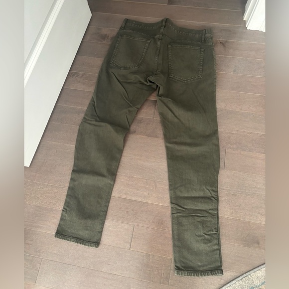Men's 31/30 Flag & Anthem Oakland Slim Straight Fit Stretch Jeans in Olive - Picture 6 of 6